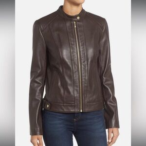 Cole Haan Brown Genuine Leather Jacket